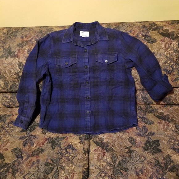 Tilley Endurables plaid/check, cotton flannel shirt/shacket, L, blue, black - Picture 1 of 6